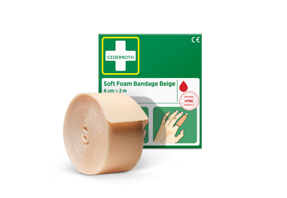 Cederroth Soft Foam Bandage Beige - 6 cm x 2 m (1 Karton)