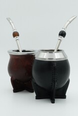 Bombilla yerba mate traditionnelle en acier inoxydable avec décoration