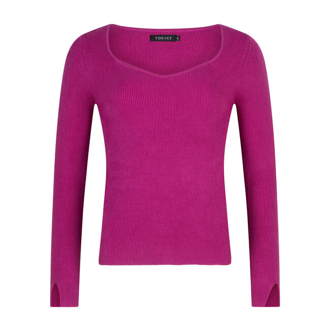 Ydence knitted top chiara purple