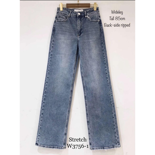 Gavi Queen hearts extra long jeans medium blue