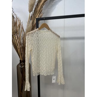 Gavi mesh top off white