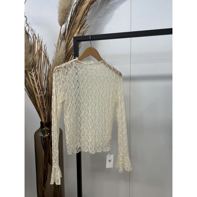 Gavi mesh top off white
