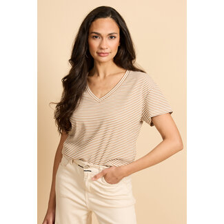 G-Maxx tirza top camel/off white