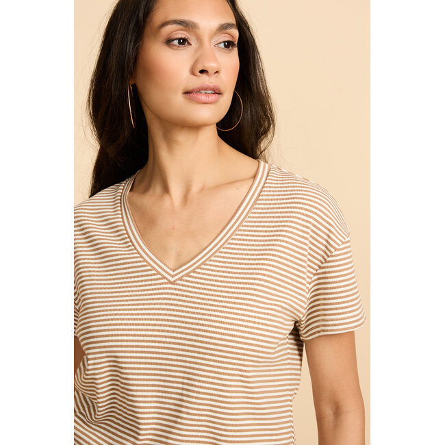 G-Maxx tirza top camel/off white