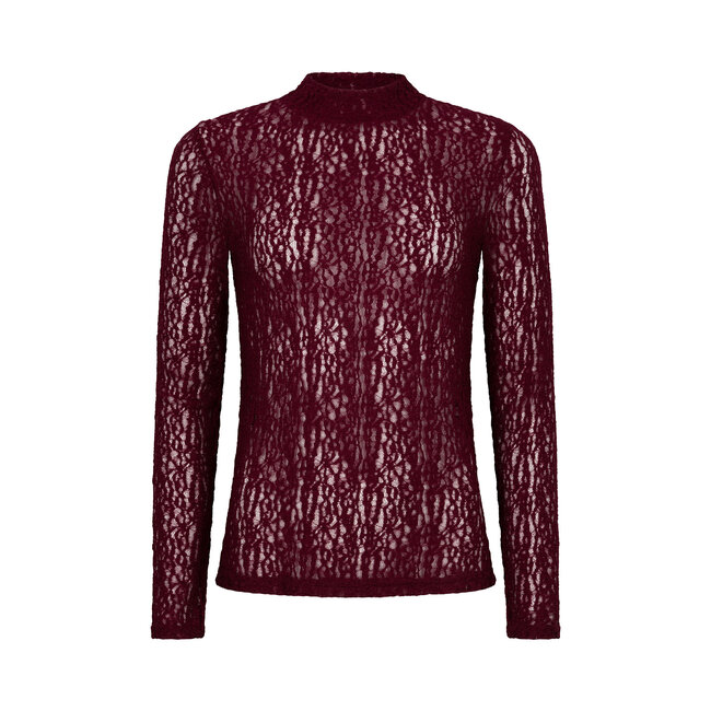 Ydence top roberta burgundy