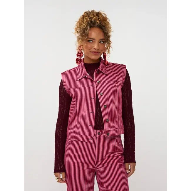 Ydence  gilet marit coral pink