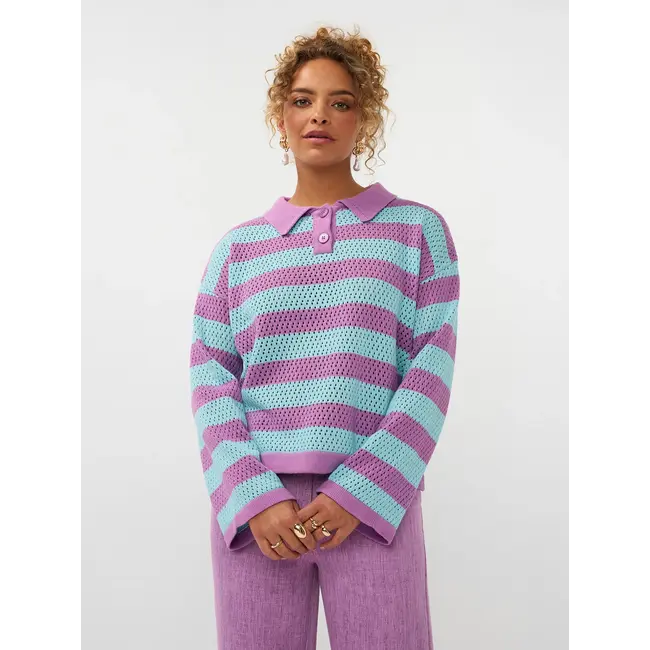 Ydence knitted top agnes violet