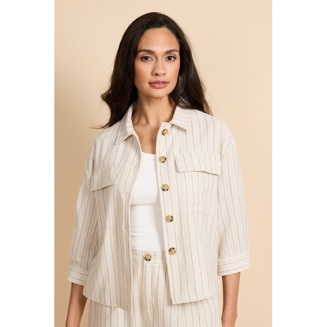 G-Maxx  bellamy blouse sand/offwhite