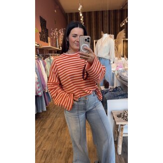 Gavi Top stripe orange/pink