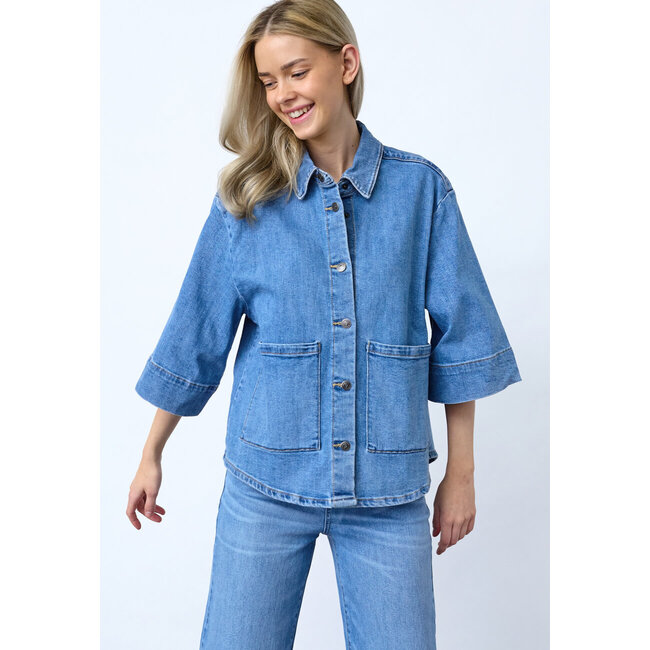 Sisterspoint olea jacket mid blue