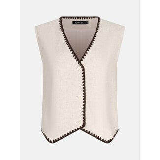 Ydence gilet billie ecru