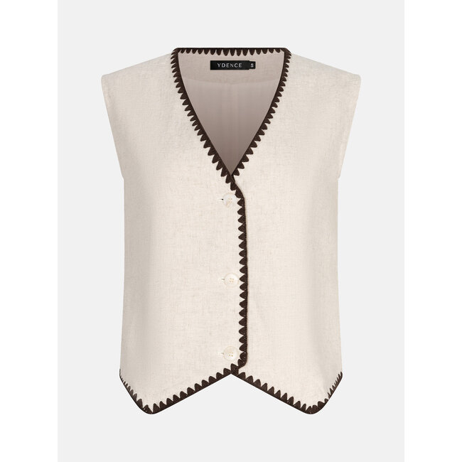 Ydence gilet billie ecru