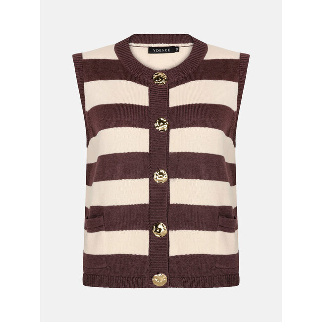 Ydence  knitted top judith brown/ecru
