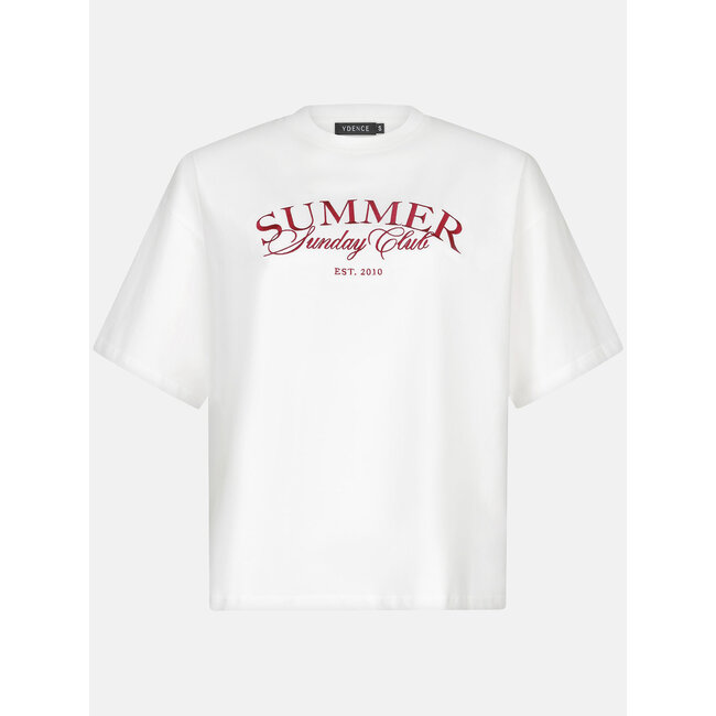 Ydence t-shirt summer sunday club brieck red