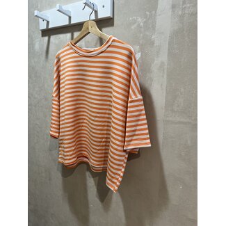 Stripe top oranje/pink 1178