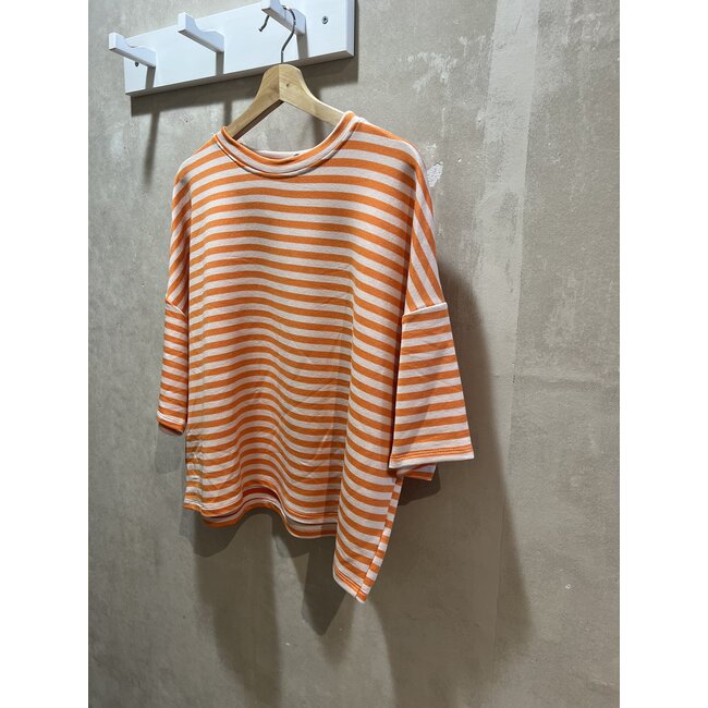 Stripe top oranje/pink 1178