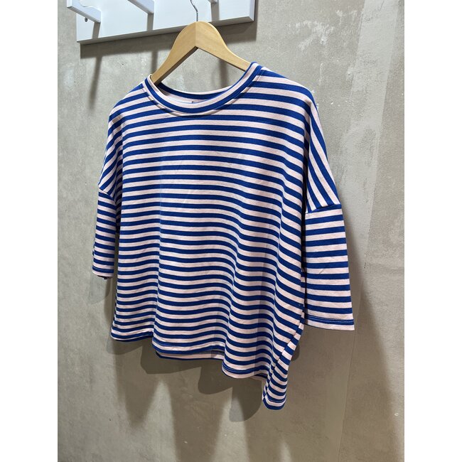 Gavi Stripe top blauw/pink 1178