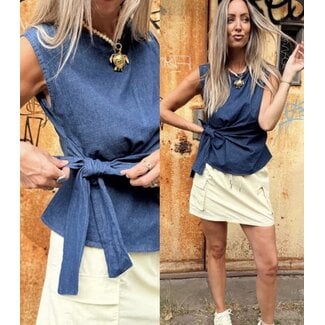 Not a label Bowie top blue