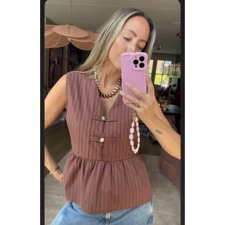 Not a label top gwenny striped