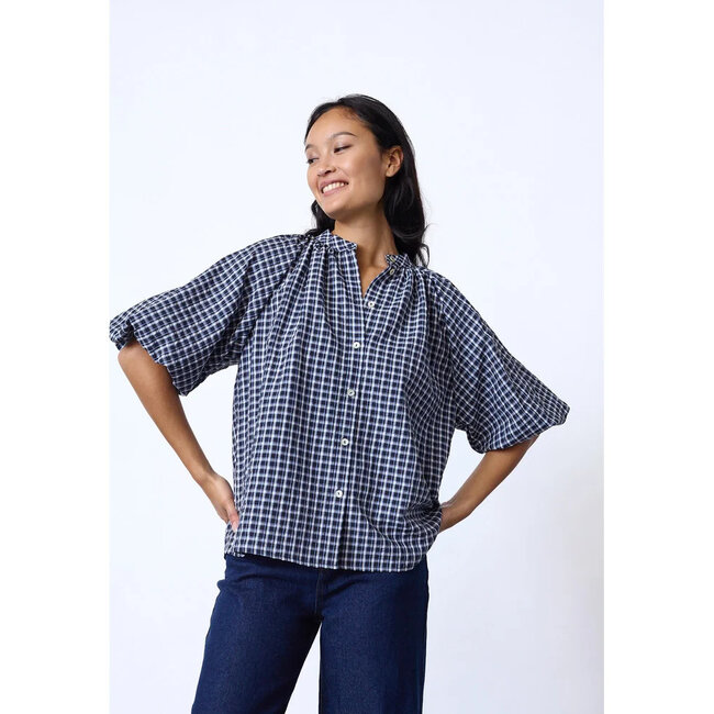 Sisterspoint elice ss blouse check