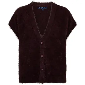 Red Button sleeveless fuzzy burgundy