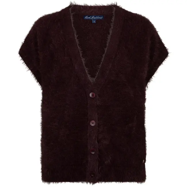 Red Button sleeveless fuzzy burgundy