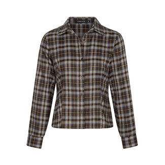 Ydence blouse tamila brown/blue check