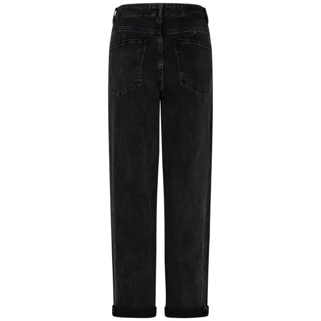 Red Button  caitlina side patch black denim
