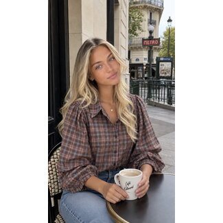 Gavi Ruit blouse loes bruin