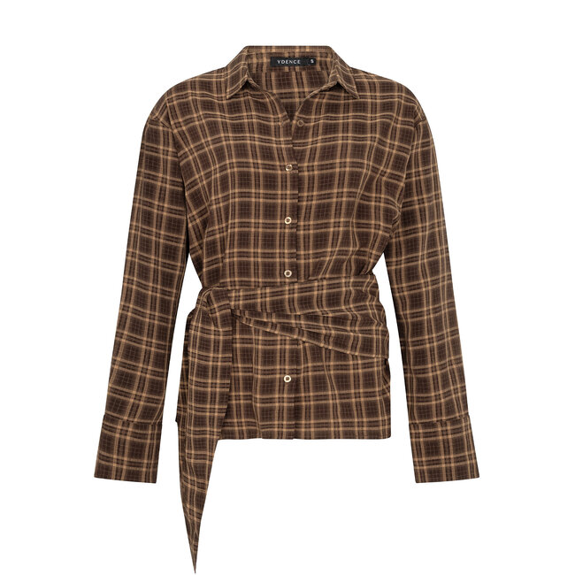 Ydence blouse isa brown check