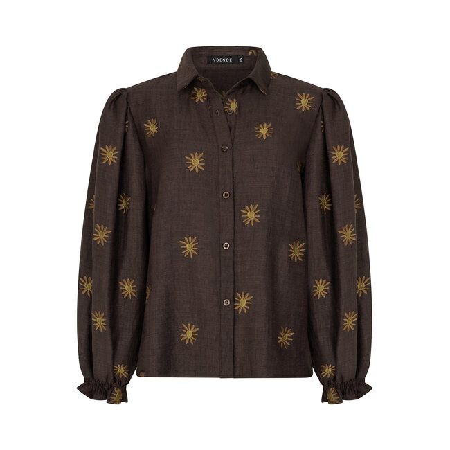 Ydence blouse jasmijn dark brown