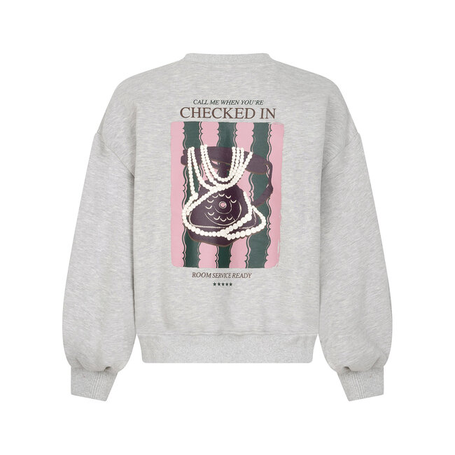 Ydence sweater checked in grey