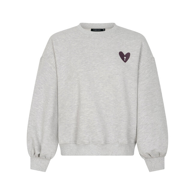 Ydence sweater checked in grey