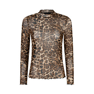 Ydence top shiva leopard mesh