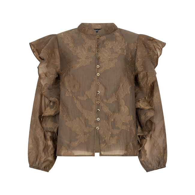 Ydence blouse gina coffee brown