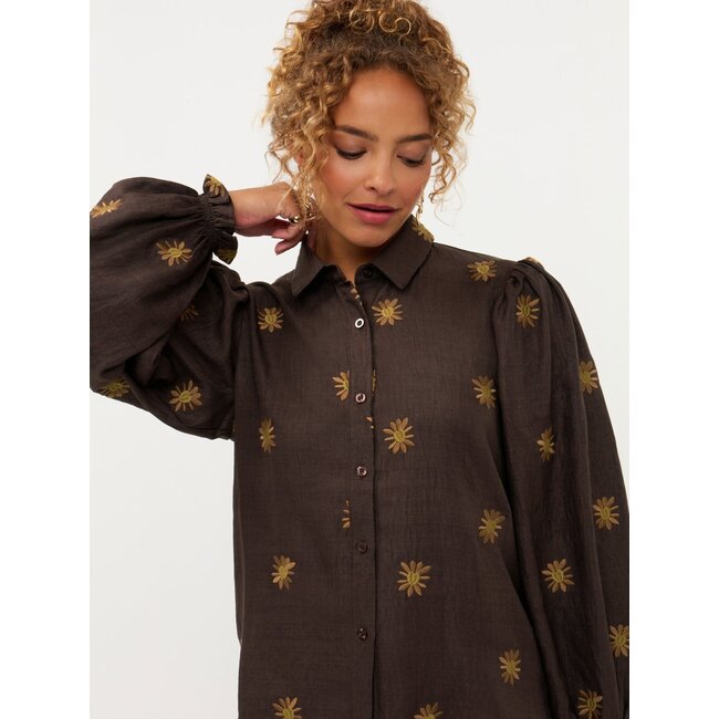 Ydence blouse jasmijn dark brown