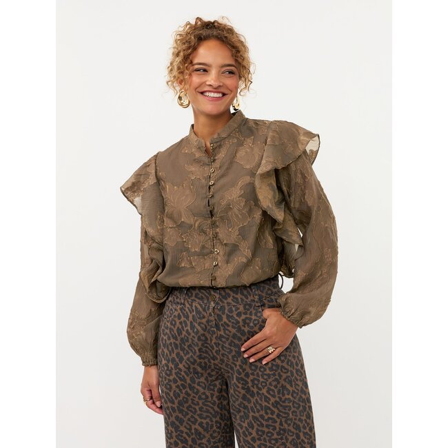 Ydence blouse gina coffee brown