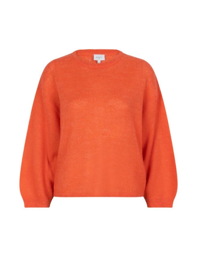 Dante 6 sweater met open rug apricot