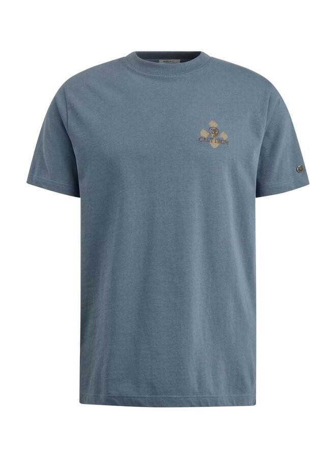 Cast Iron t-shirt met rugprint blauw
