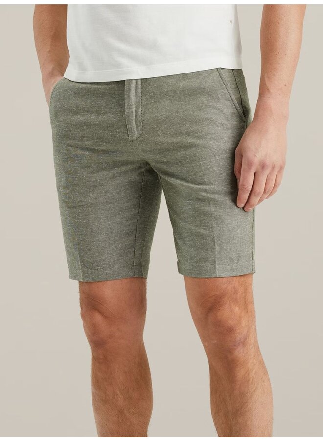 Vanguard chino shorts van katoen/linnen groen