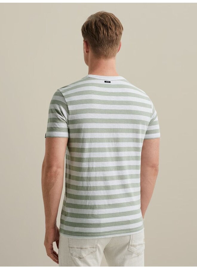 Vanguard t-shirt gestreept groen