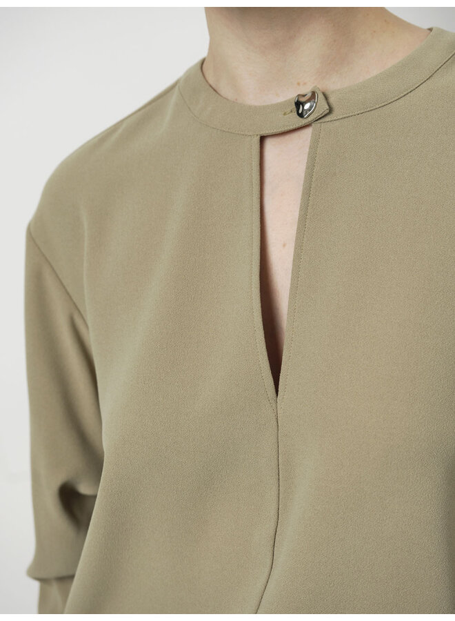 Dante 6 v-neck top taupe