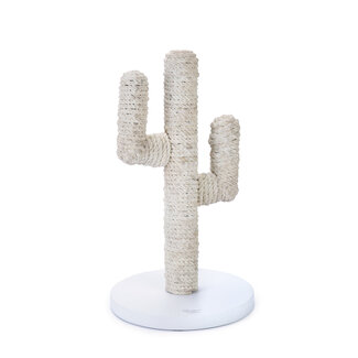 Beeztees Houten Krabpaal Cactus Wit