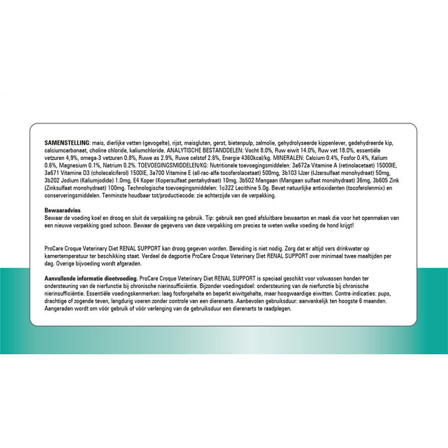 Prins Hond Diet Renal Support Croque