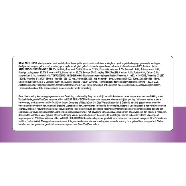 Prins Kat Dieet WR & Diabetic