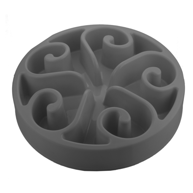 Anti-schrokbak 'Eat Slow Live Longer' Grijs