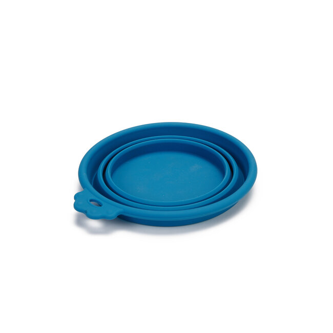 BZ Siliconen Eetbak Blauw inklapbaar