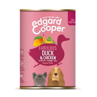 Edgard & Cooper E&C Blik Hond Puppy Eend & kip 400g