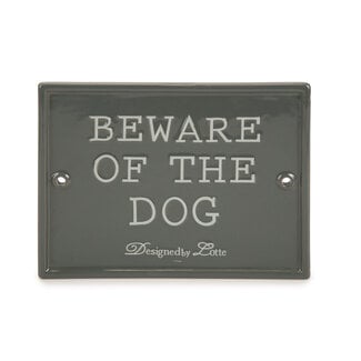 Beeztees DBL Beware of the Dog Grijs 20X16