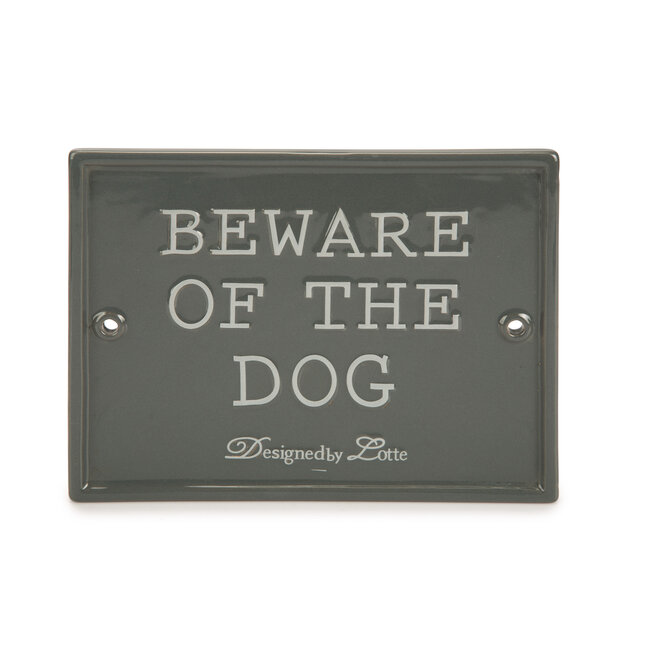 DBL Beware of the Dog Grijs 20X16